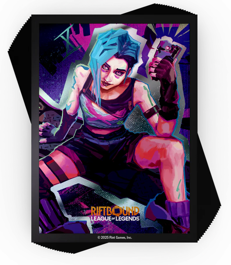 Riftbound - League of Legends Trading Card Game - Origins - Art Sleeves - Jinx - 100 Count
