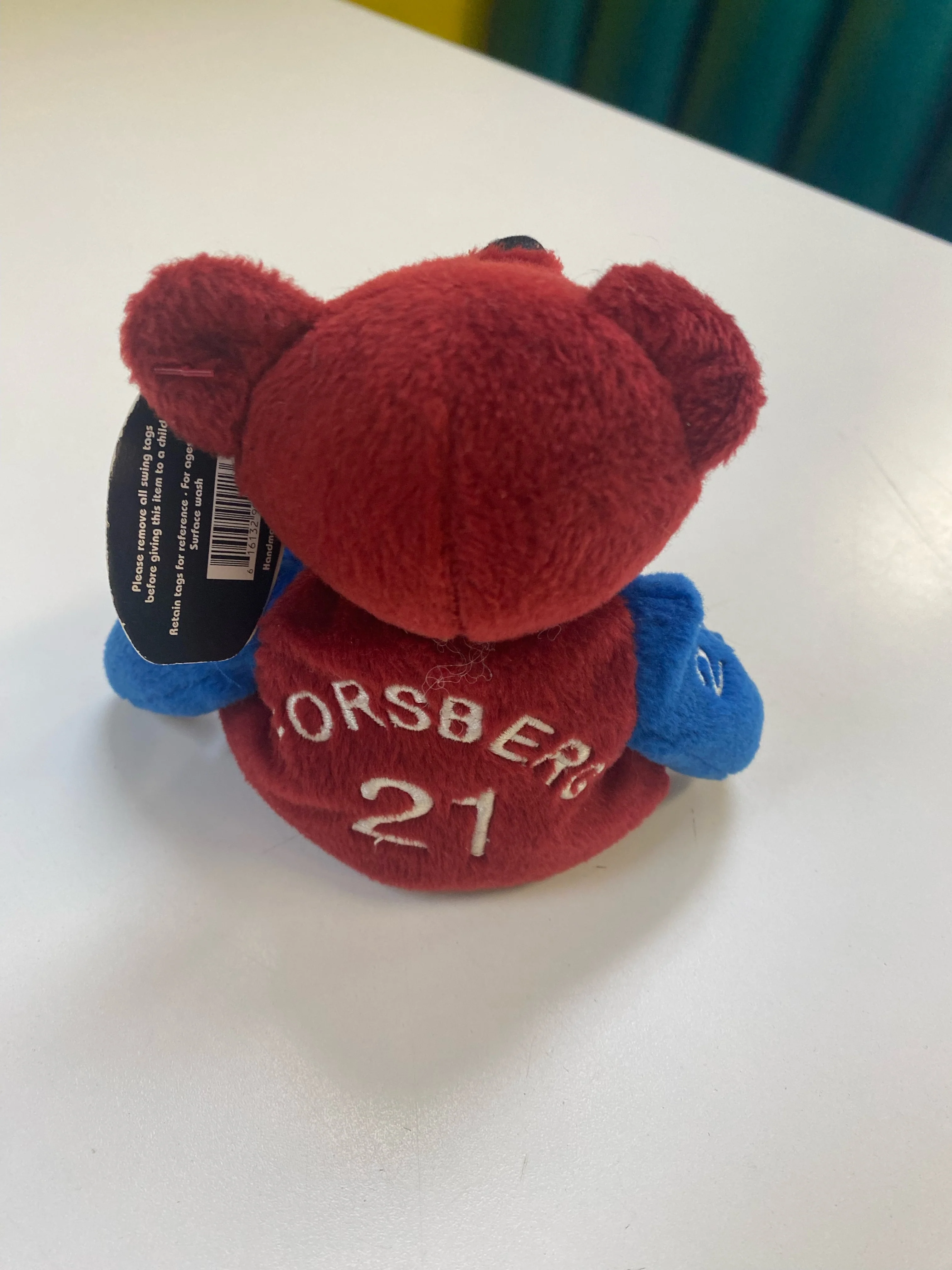Salvino's Bammers - 1999 - Red & Blue Teddy Bear - Peter Forsberg - Image 3