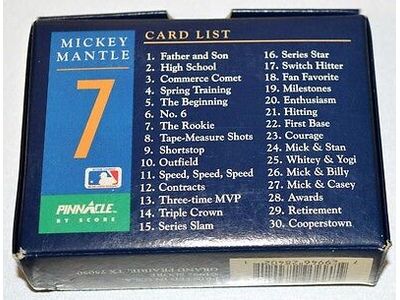 Score - 1992 - Baseball - Pinnacle Mickey Mantle - New York Yankees - 30 Card Set - Image 2