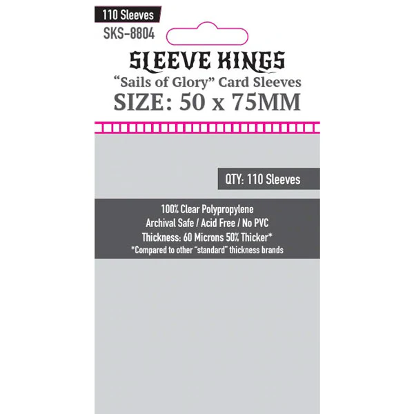 Sleeve Kings - "Sails of Glory" Card Sleeves - 50mm x 75mm
