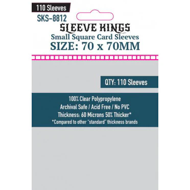 Sleeve Kings - Small Square Card Sleeves - 70mm x 70mm