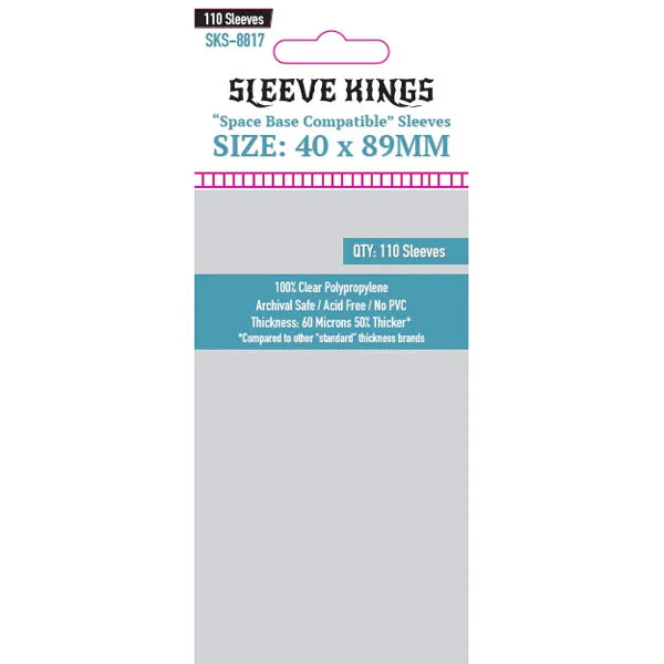 Sleeve Kings - "Space Base Compatible" Sleeves - 40mm x 89mm