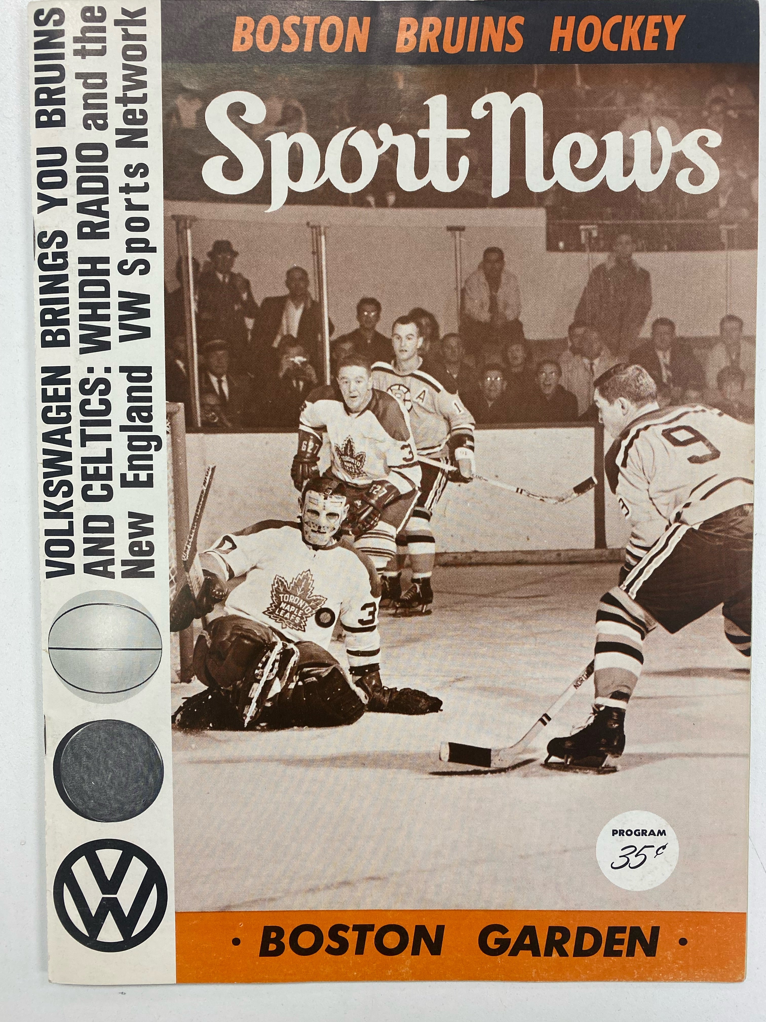 Boston Garden - Boston Bruins Hockey Official Program - 1964-65 Season - Vintage Magazine (Cond. VF-) - MG0101