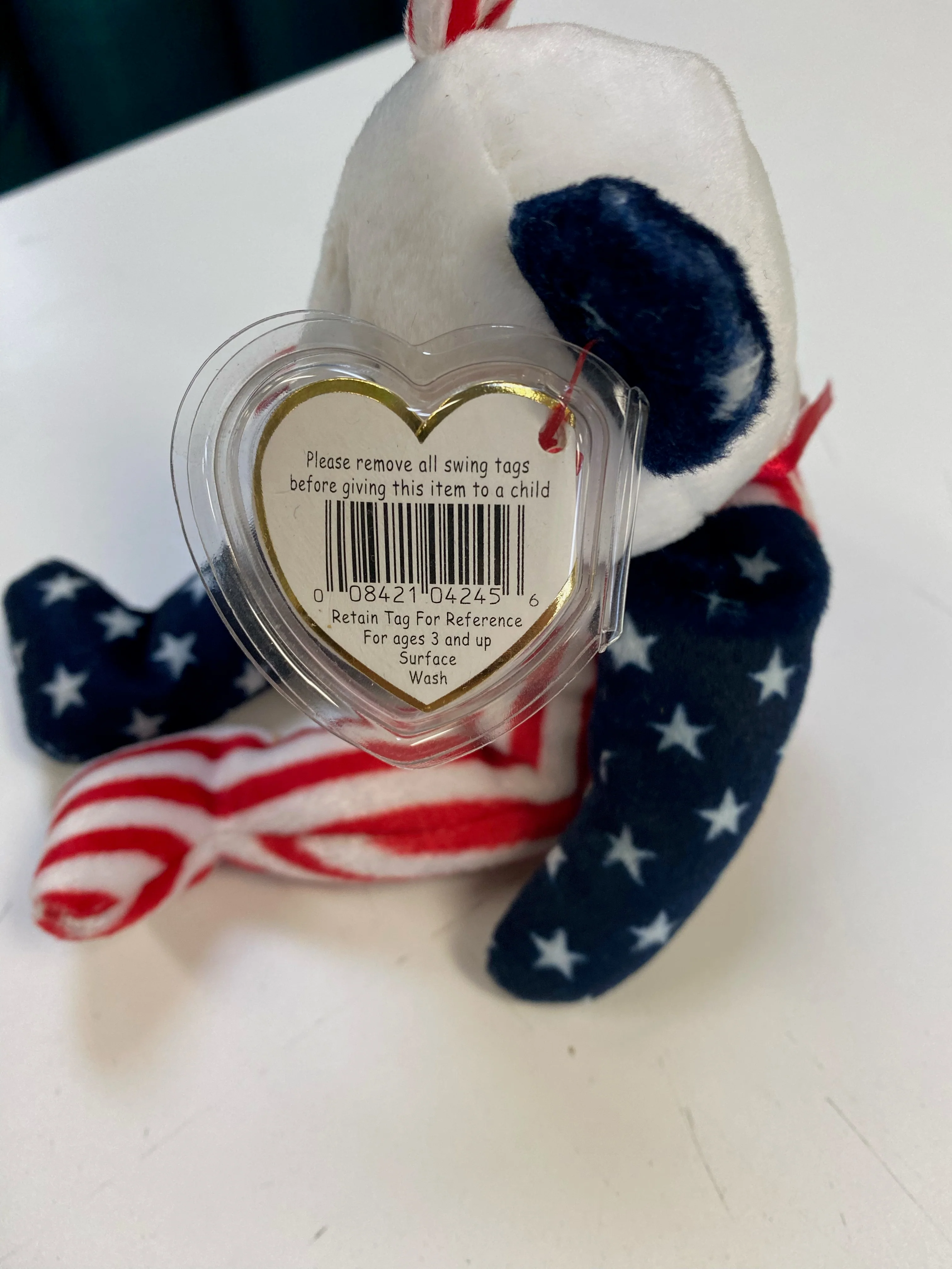 TY Beanie Babies - Spangle the Bear (White Head Variant) - Image 6