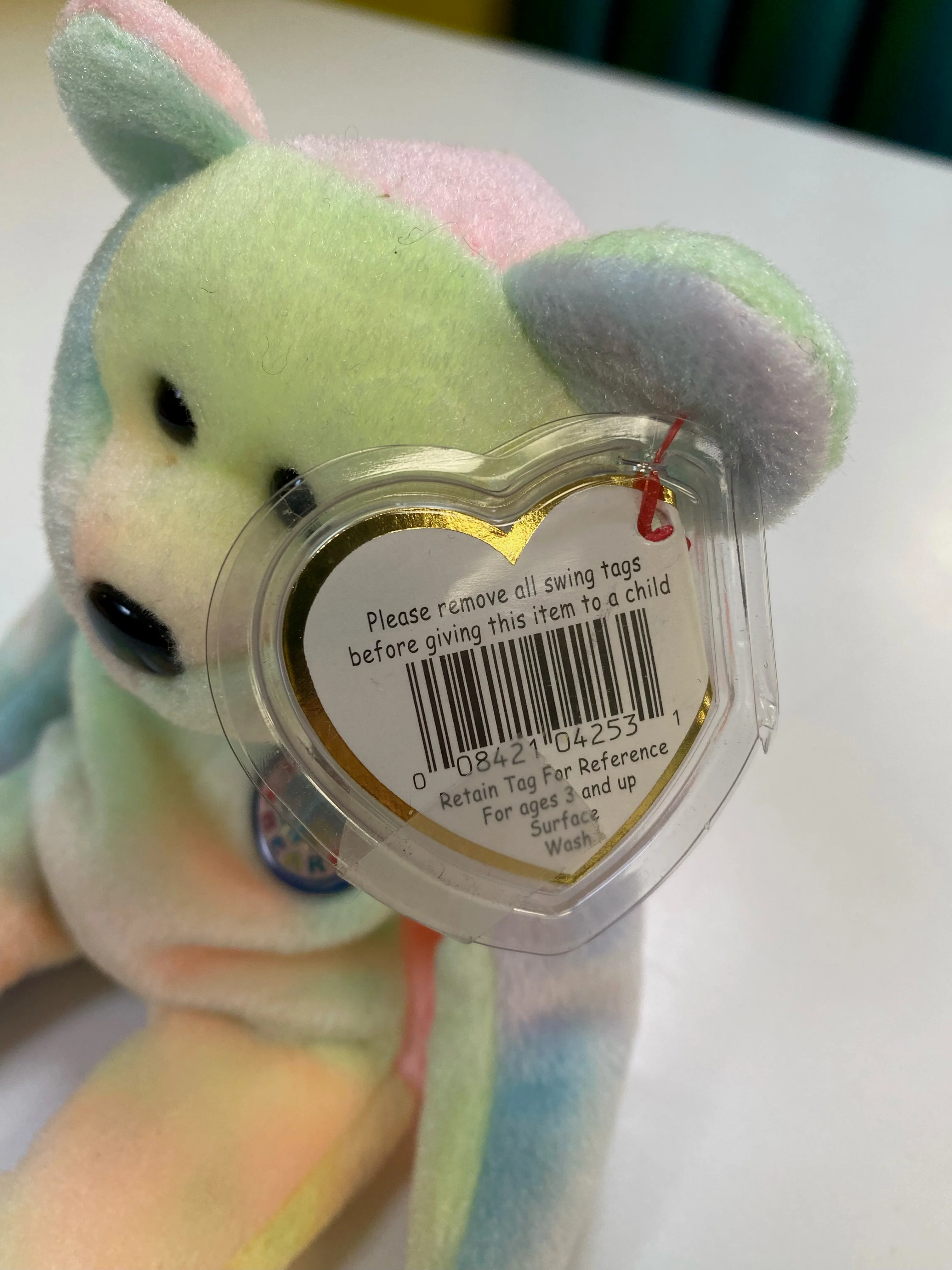 TY Beanie Baby - B.B. Bear the Birthday Bear - Image 6