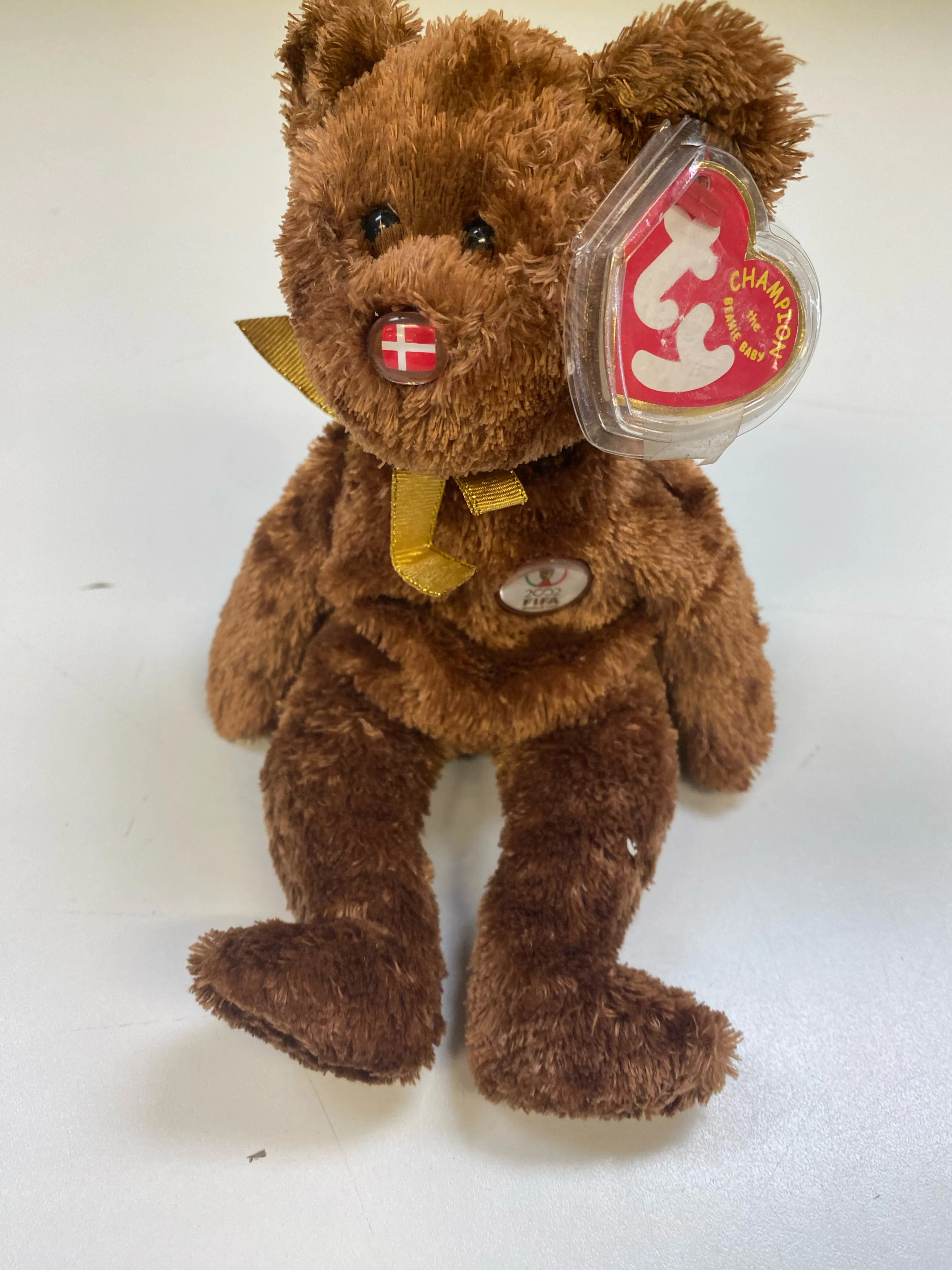 TY Beanie Baby - Champion the FIFA Bear - Denmark - Image 3