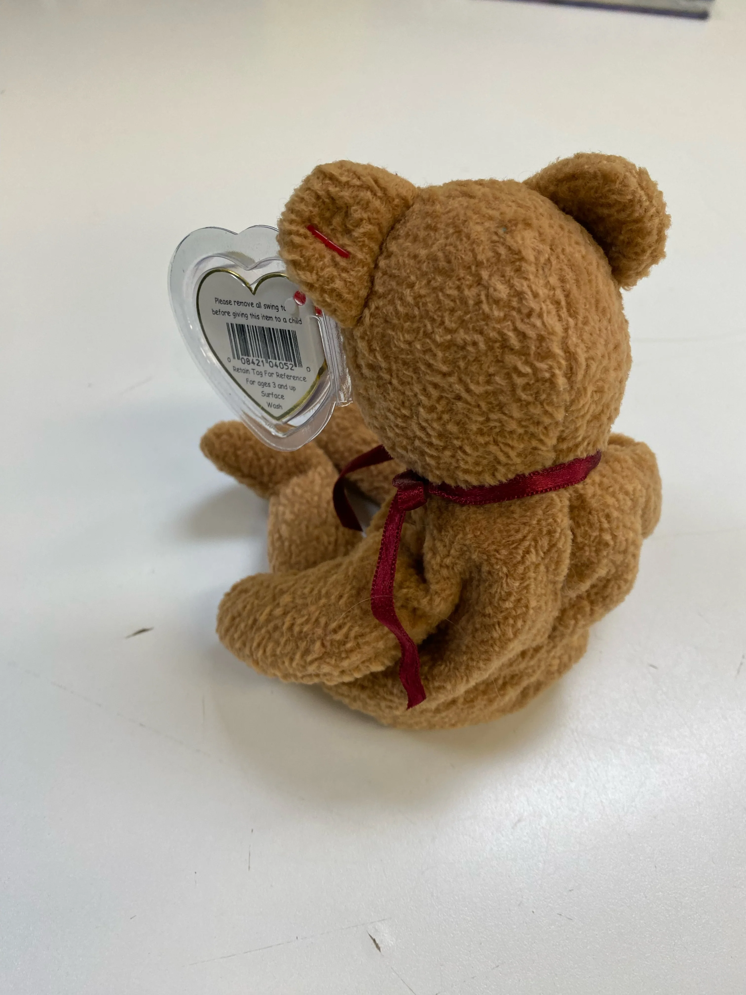 TY Beanie Baby - Curly the Brown Bear - Image 4