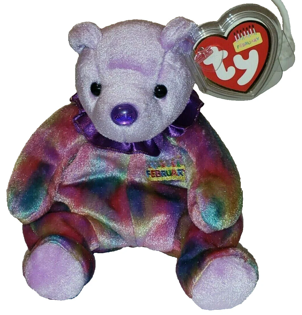 TY Beanie Baby - February Birthday Bear