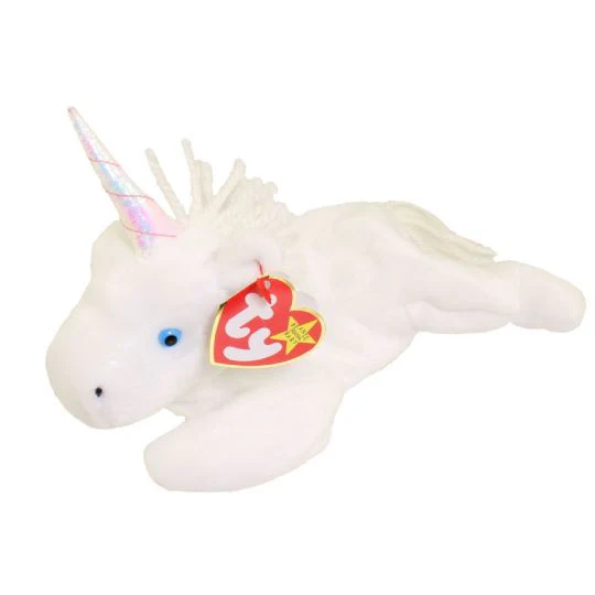 TY Beanie Baby - Mystic the Unicorn (Iridescent horn & yarn mane)