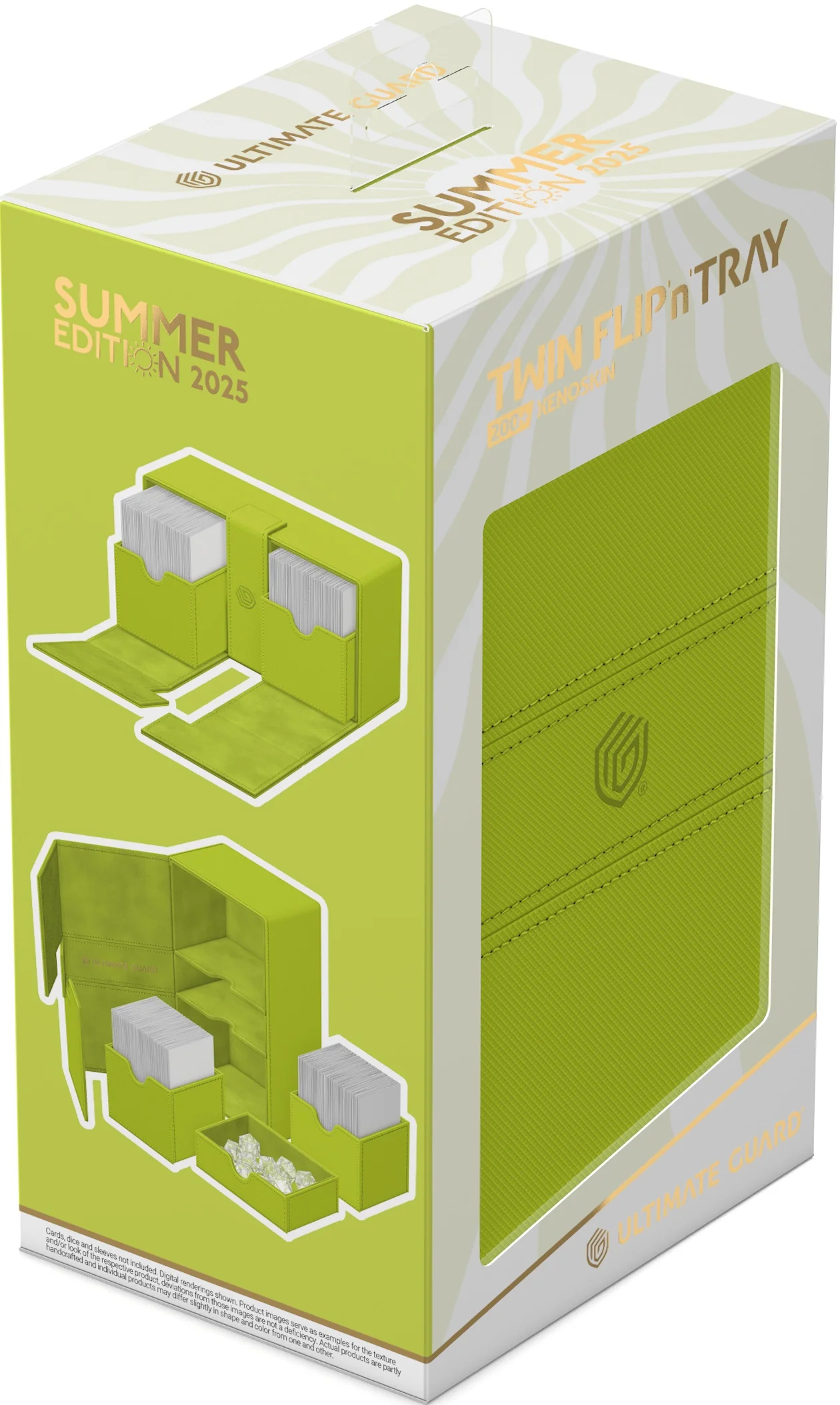 Ultimate Guard - Twin Flip N Tray Deck Case - Lime Xenoskin - Summer Edition 2025 - 200