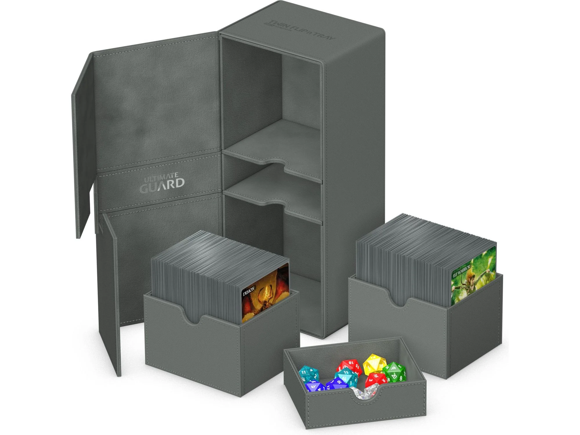 Ultimate Guard - Twin Flip N Tray Deck Case - Monocolor Grey - 266+ - Image 6