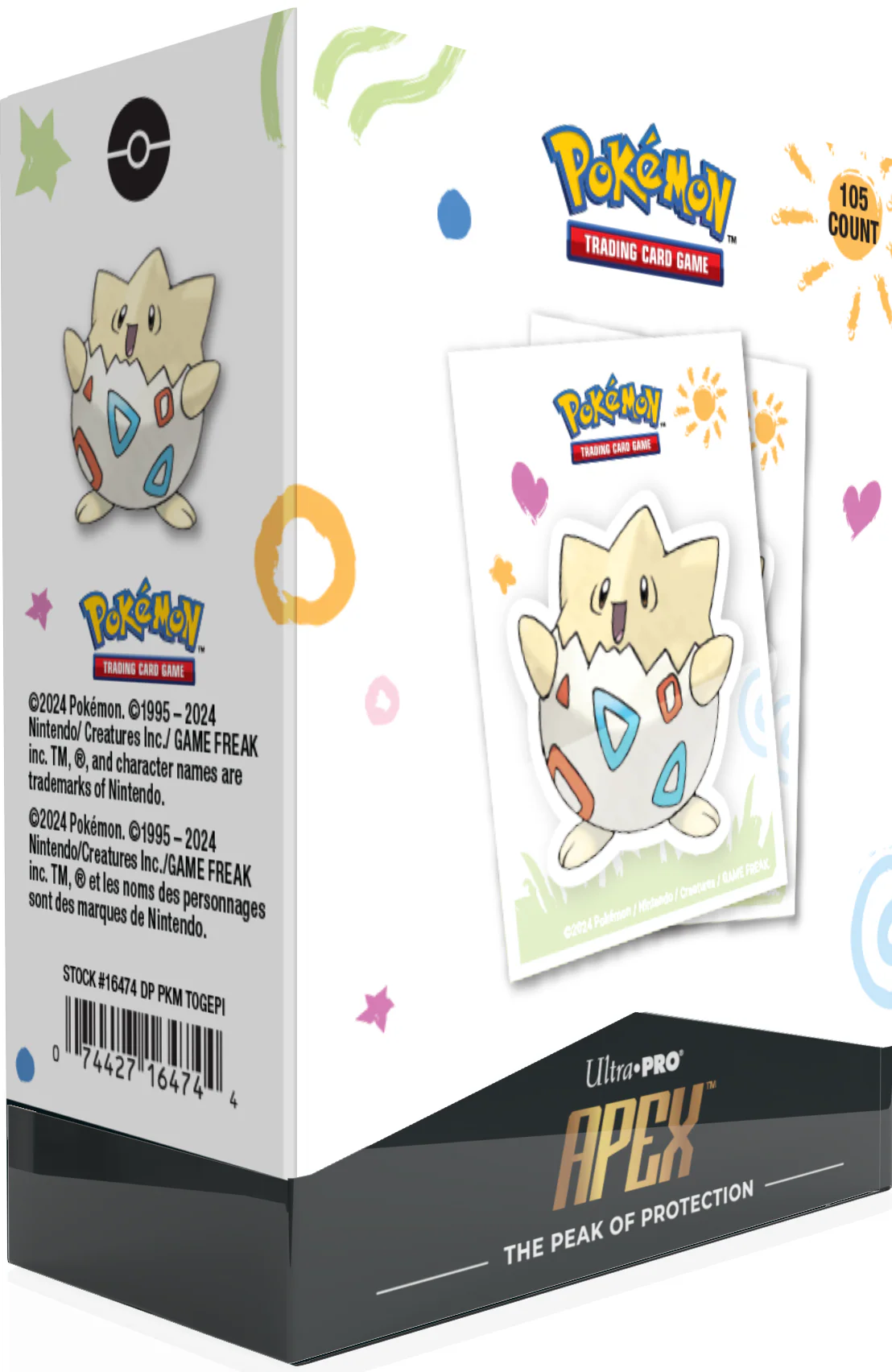 Ultra Pro - Pokemon - APEX - Deck Protector Sleeves - Togepi - 105 Count