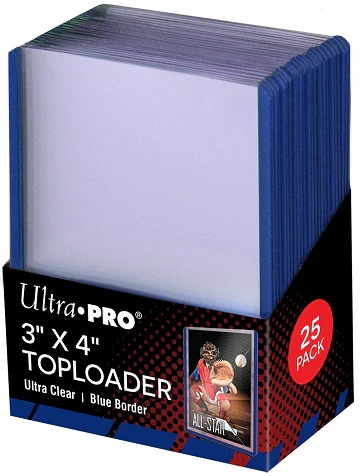 Ultra Pro - Top Loaders - 3x4 Blue Border - Package of 25