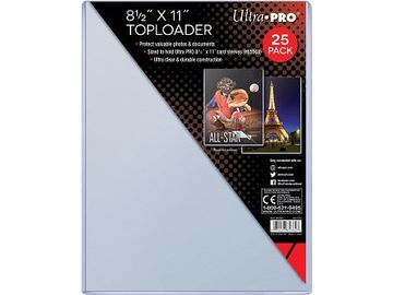 Ultra Pro - Top Loaders - 8.5 x 11 for Soft Sleeves Package of 25