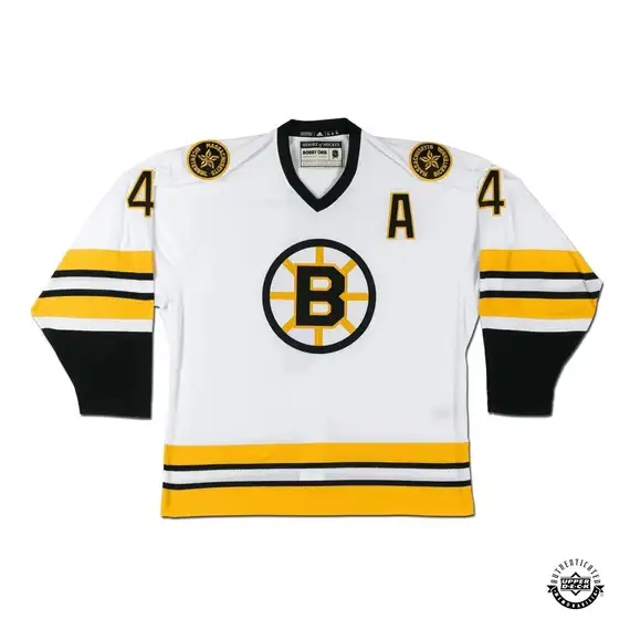 Upper Deck Authenticated - Bobby Orr Autographed Boston Bruins Heroes of Hockey Authentic White Jersey - Image 3