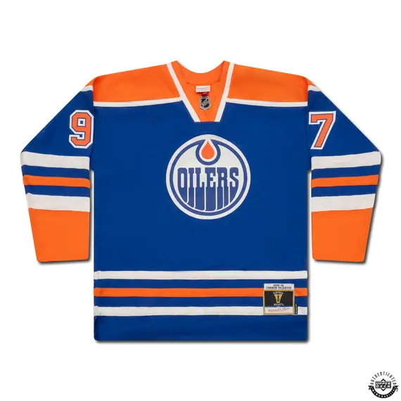 Upper Deck Authenticated - Connor McDavid Autographed Blue Mitchell & Ness Edmonton Oilers 2015 Alternate Authentic Jersey - Image 3