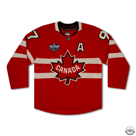 Upper Deck Authenticated - Connor McDavid Autographed & Inscribed “GW GOAL” Authentic 4 Nations Faceoff Red Team Canada Jersey - Image 3