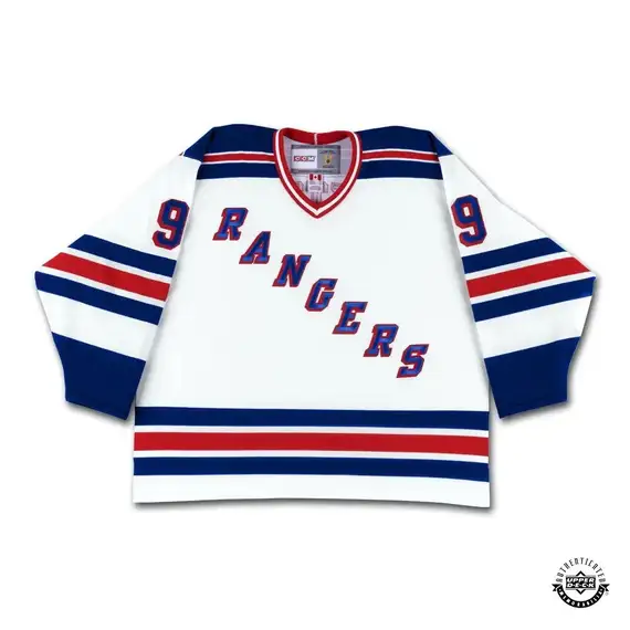 Upper Deck Authenticated - Wayne Gretzky Autographed Vintage Throwback White CCM New York Rangers Jersey - Image 3