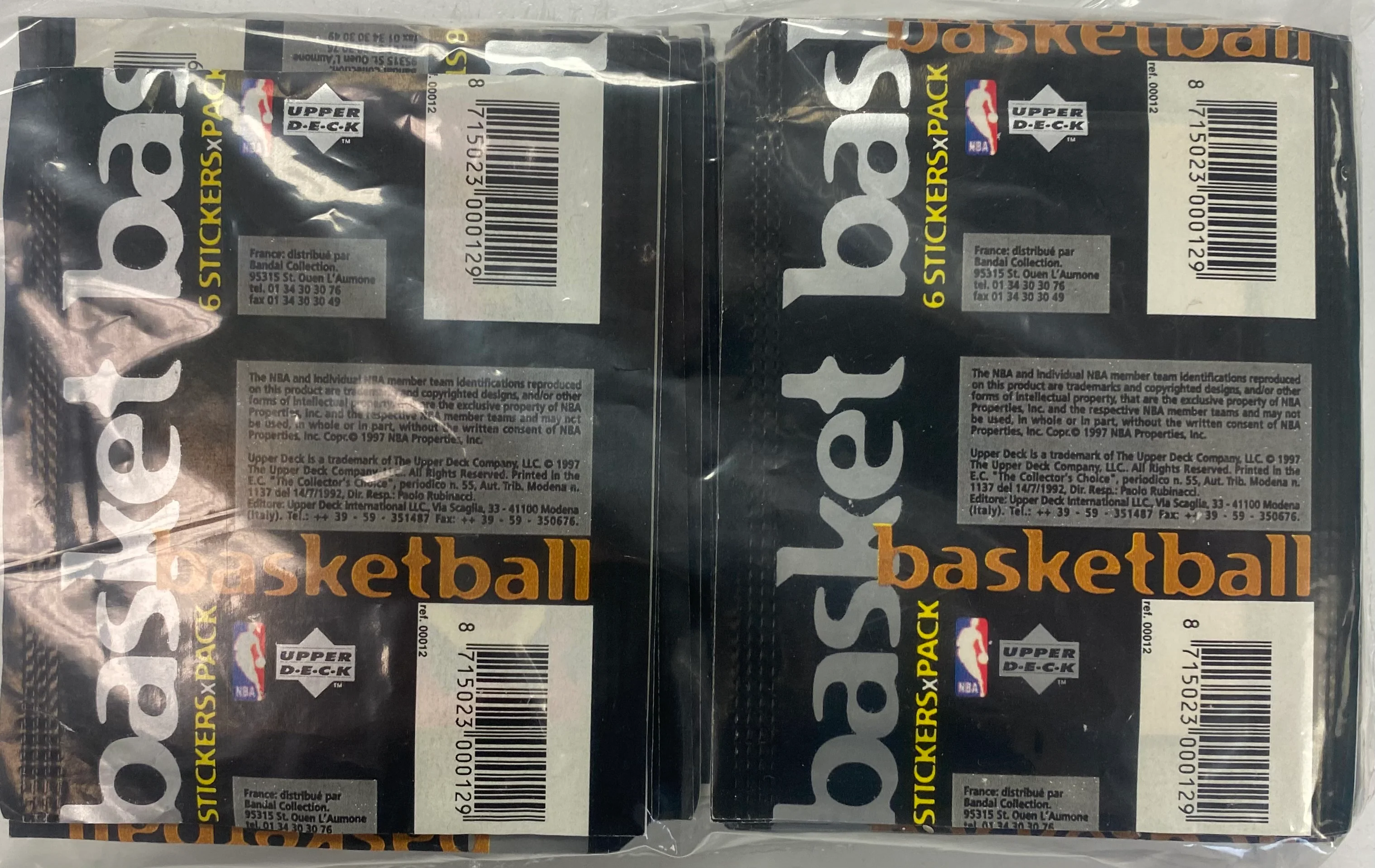 Upper Deck  - Basketball - 1997-98 - 45 Sticker Pack - Image 2
