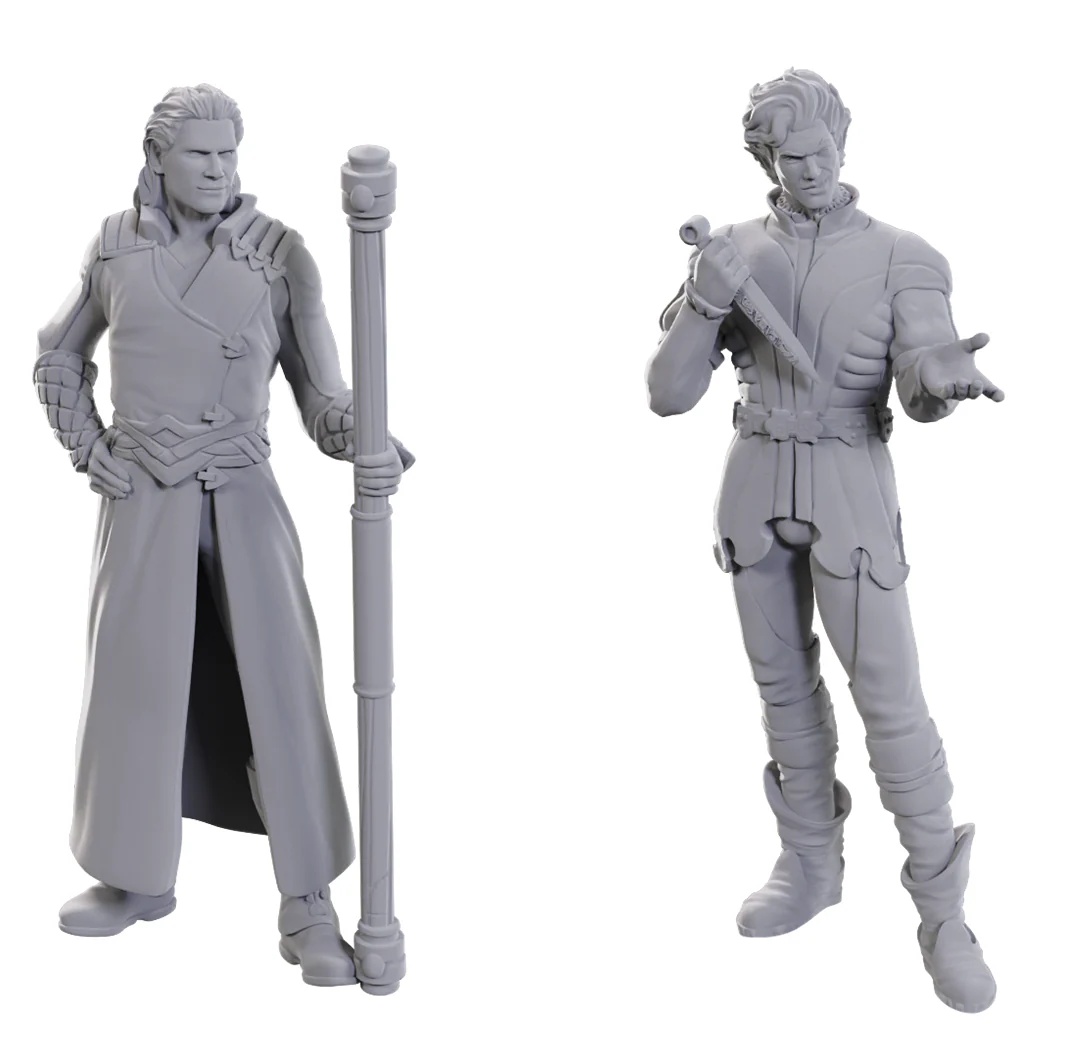 Wizkids - Dungeons and Dragons - Unpainted Miniature - Baldurs Gate 3 Special Edition - Gale and Astarion - 96366