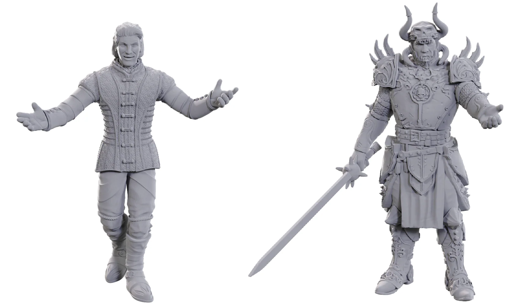 Wizkids - Dungeons and Dragons - Unpainted Miniature - Baldurs Gate 3 Special Edition - Sarevok Anchev and Raphael - 96371