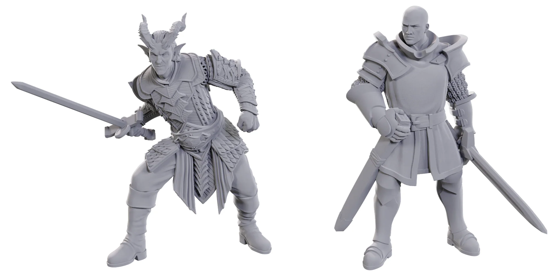 Wizkids - Dungeons and Dragons - Unpainted Miniature - Baldurs Gate 3 Special Edition - Ulder Ravengard and Zevlor - 96370