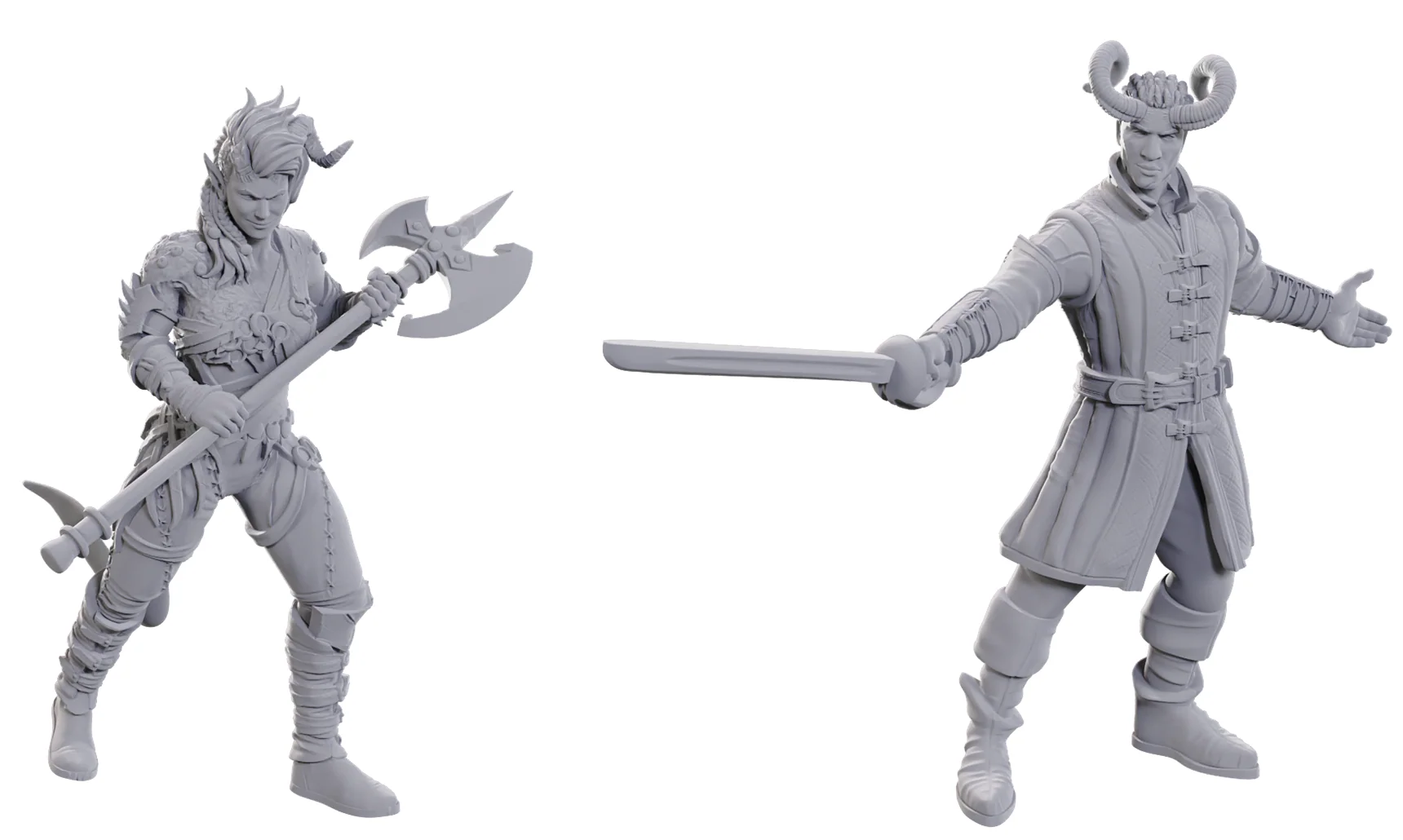 Wizkids - Dungeons and Dragons - Unpainted Miniature - Baldurs Gate 3 Special Edition - Whli and Karlach - 96367