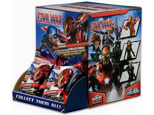 Wizkids - HeroClix - Marvel - Civil War - Captain America - Box of 24 Foil Packs